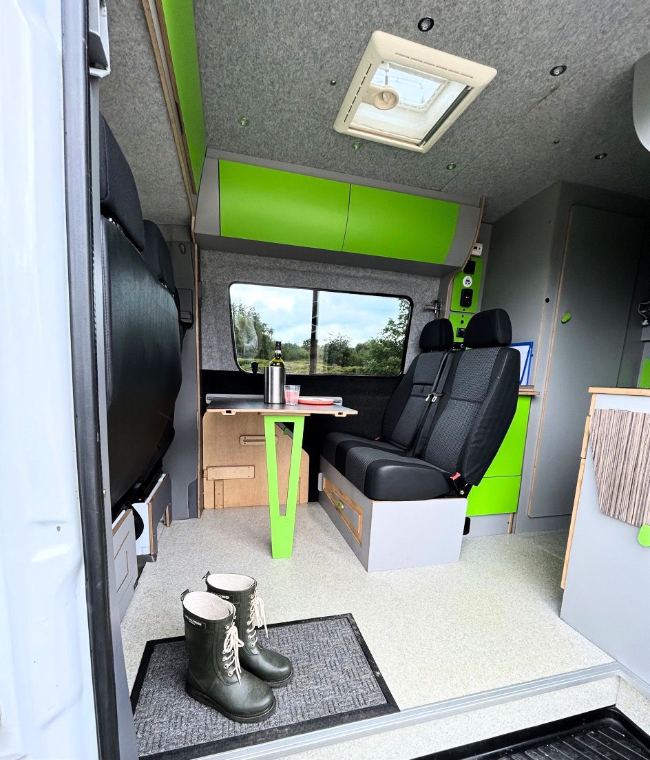 LWB - 5 berth Mercedes-Benz campervan with garage and canopy